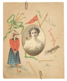 LEXINGTON, ROCKBRIDGE CO., SHENANDOAH VALLEY OF VIRGINIA PHOTOGRAPH WITH PAINTED GOLF-THEMED FRAME