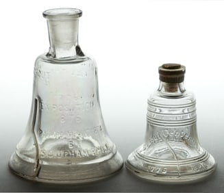 LIBERTY BELL-FORM COLOGNE BOTTLES, LOT OF TWO