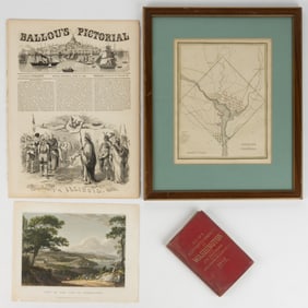 ANTIQUARIAN WASHINGTON, DC PRINTED MATERIALS, LOT OF FOUR