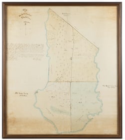 DINWIDDIE CO., VIRGINIA FOLK ART PLANTATION MAP