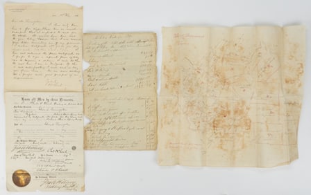 ASSORTED AMERICAN 19TH CENTURY MANUSCRIPTS, LOT OF FOUR