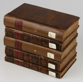 ANTIQUARIAN CAPTAIN COOK'S VOYAGES, FIVE VOLUMES
