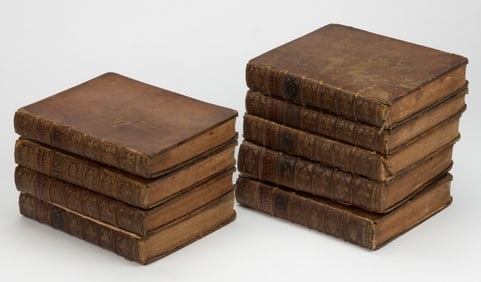 ANTIQUARIAN BRITISH HISTORY, NINE VOLUMES WITH COLONIAL VIRGINIA BOOKPLATES