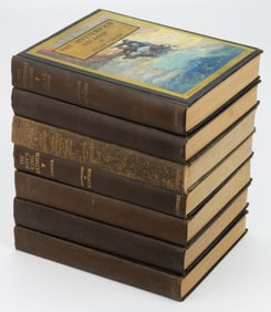 ANTIQUARIAN AND VINTAGE N. C. WYETH ILLUSTRATED JUVENILE FICTION VOLUMES, LOT OF SEVEN