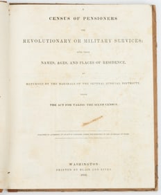 ANTIQUARIAN REVOLUTIONARY WAR CENSUS OF PENSIONERS VOLUME
