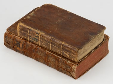 18TH CENTURY ENGLISH AND FRENCH ALMANACS, LOT OF TWO