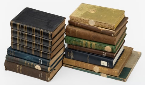 ANTIQUARIAN ART VOLUMES, MOST WITH VALENTINE OWNERSHIP, LOT OF 15