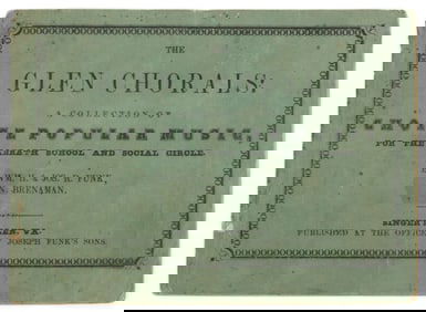 RARE ANTIQUARIAN ROCKINGHAM CO., SHENANDOAH VALLEY OF VIRGINIA SONGBOOK IMPRINT