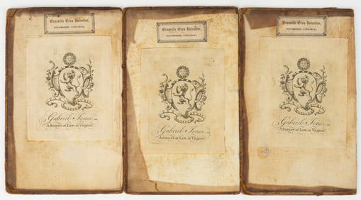 SHENANDOAH VALLEY OF VIRGINIA COLONIAL BOOKPLATES, LOT OF THREE