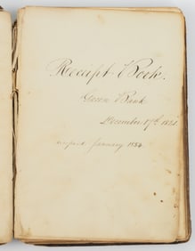 POCAHONTAS CO., VIRGINIA (NOW WEST VIRGINIA) MANUSCRIPT RECEIPT BOOK