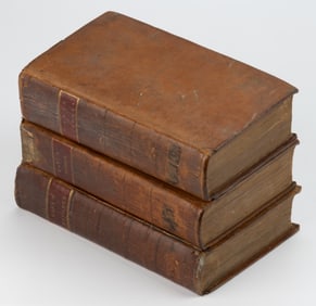 ANTIQUARIAN BRITISH LAW VOLUMES WITH NORTH CAROLINA GOVERNOR OWNERSHIP, LOT OF THREE