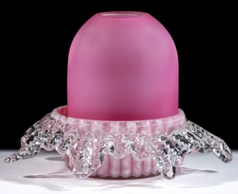 CASED SATIN GLASS FAIRY LAMP
