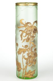 FRENCH MONT JOYE CAMEO AND ENAMEL VASE