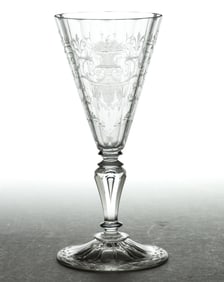 SIGNED LOBMEYR ENGRAVED GOBLET