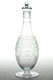 SIGNED LOBMEYR NO. 231 BAROCK ENGRAVED DECANTER