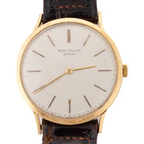 VINTAGE PATEK PHILIPPE CALATRAVA 18K YELLOW GOLD-CASED MEN'S WRIST WATCH