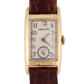 VINTAGE HAMILTON "ALLISON" 14K YELLOW GOLD-CASED WRIST WATCH