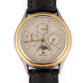 VINTAGE KELEK PERPETUAL CALENDAR MEN'S WRIST WATCH