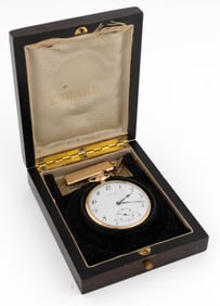 E. HOWARD 14K YELLOW GOLD-CASED 17-JEWEL MODEL 1912 POCKET WATCH WITH PRESENTATION BOX