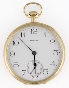 E. HOWARD 14K YELLOW GOLD-CASED 17-JEWEL MODEL 1912 POCKET WATCH