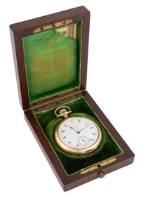 E. HOWARD 17-JEWEL MODEL 1905 POCKET WATCH WITH CUSTOM DIAL AND ORIGINAL BOX