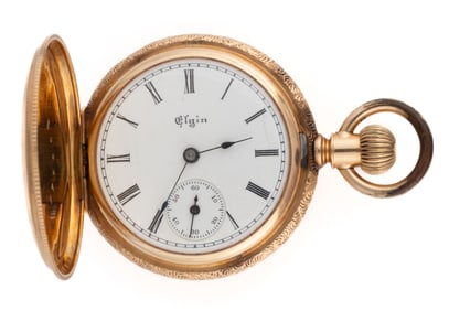 ELGIN 14K YELLOW GOLD-CASED 7-JEWEL MODEL 1 LADY'S POCKET WATCH