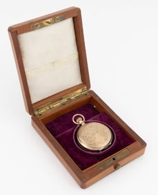 ELGIN 13-JEWEL 8K YELLOW GOLD-CASED MODEL 1 LADY'S POCKET WATCH
