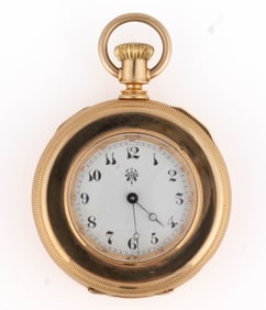 AMERICAN WATCH CO. (WALTHAM) 18K YELLOW GOLD-CASED 11-JEWEL MODEL 1873 POCKET WATCH