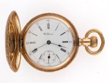 WALTHAM 14K YELLOW GOLD-CASED 15-JEWEL MODEL 1891 LADY'S POCKET WATCH
