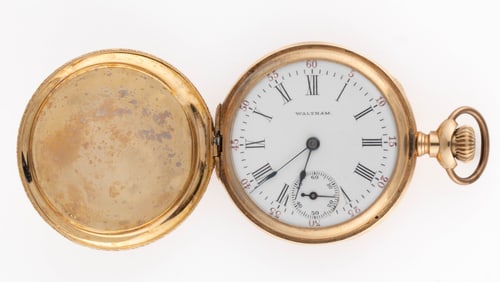 WALTHAM 14K YELLOW GOLD-CASED 15-JEWEL MODEL 1891 LADY'S POCKET WATCH