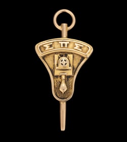 VINTAGE 10K YELLOW GOLD SIGMA PI SIGMA HONOR SOCIETY PENDANT / WATCH FOB