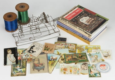 ASSORTED NEEDLEWORKING / SEWING ARTICLES, UNCOUNTED LOT