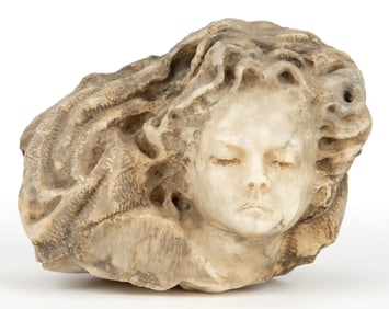 ADESHIR JOSEPH ARJANG (AMERICAN, 1941-2011), ATTRIBUTED, CARVED MARBLE BUST