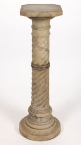 ITALIAN WHITE MARBLE PEDESTAL STAND