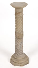 ITALIAN WHITE MARBLE PEDESTAL STAND