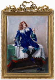 LIMOGES ENAMEL ON COPPER AFTER ALBERT FRIEDRICH SCHRODER (GERMAN, 1854-1939)