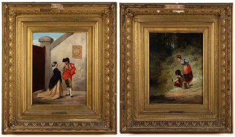 FRANCISCO JAVIER ORTEGO Y VEREDA (SPANISH, 1833-1881) PAIR OF GENRE PAINTINGS