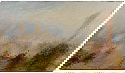 J. M. W. TURNER (ENGLISH, 1775-1851), AFTER OR MANNER OF, VENETIAN VIEW PAINTING