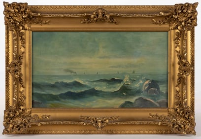 ALFRED THOMPSON BRICHER (AMERICAN, 1837-1908), OR AFTER, SEASCAPE PAINTING
