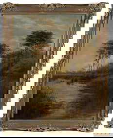 AMERICAN OR BRITISH SCHOOL (19TH CENTURY) LANDSCAPE PAINTING