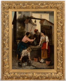 CONTINENTAL SCHOOL (19TH CENTURY) GENRE SCENE PAINTING