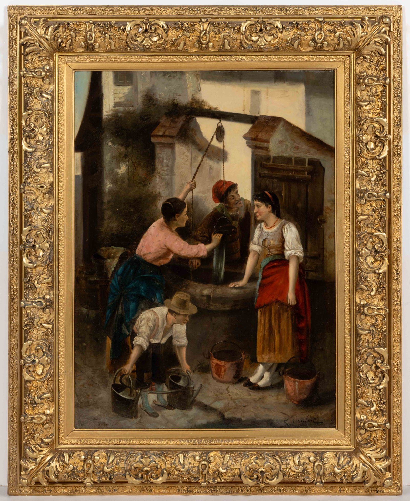 CONTINENTAL SCHOOL (19TH CENTURY) GENRE SCENE PAINTING (1 of 5)