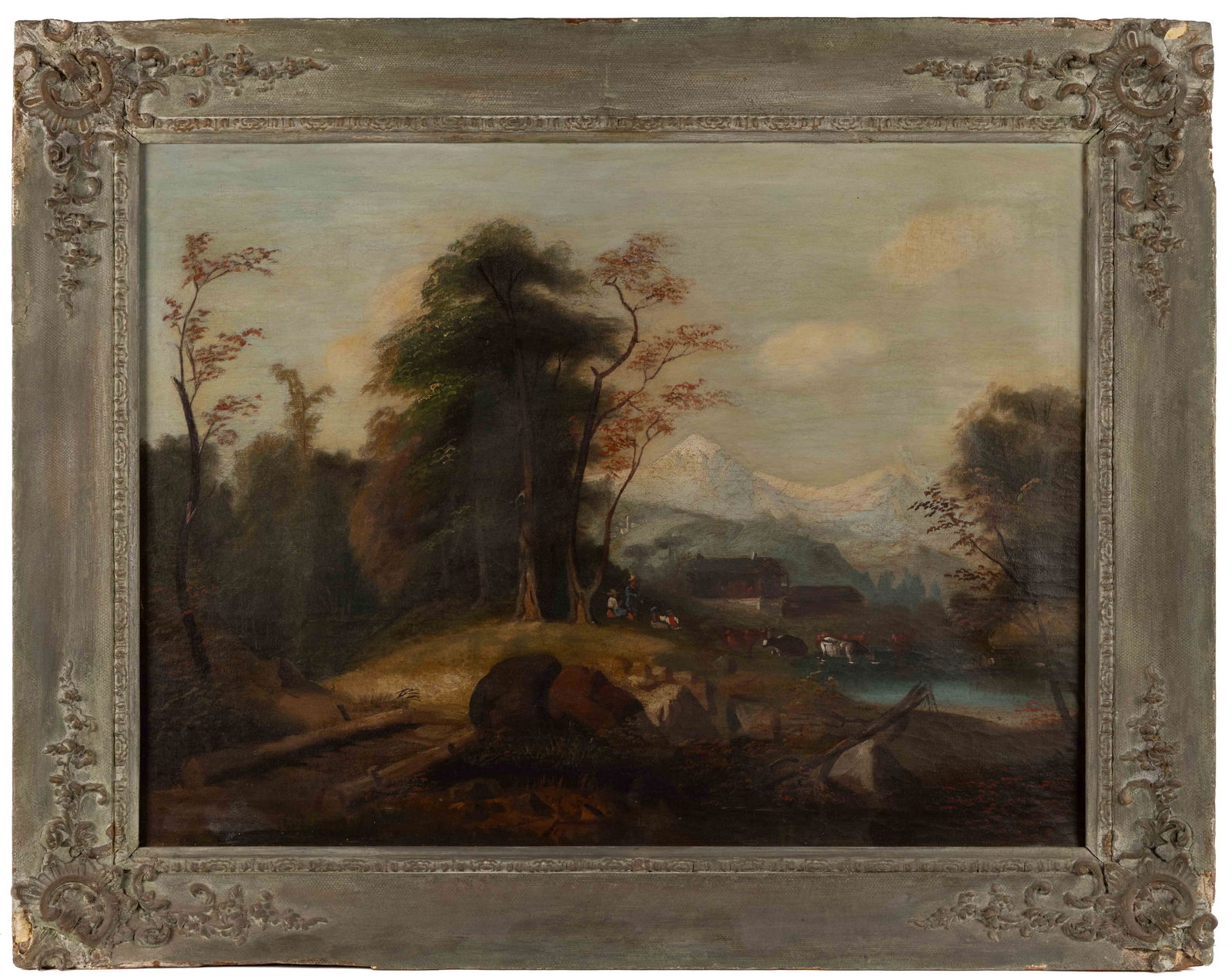 BRITISH OR AMERICAN SCHOOL (19TH CENTURY) LANDSCAPE PAINTING (1 of 5)