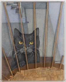 CRYSTAL HEINEMANN (WINSTON-SALEM, NORTH CAROLINA, B. 1975) PORTRAIT OF A CAT