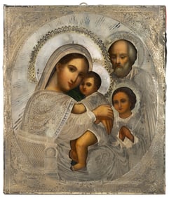 RUSSIAN ORTHODOX MADONNA AND CHILD RELIGIOUS ICON