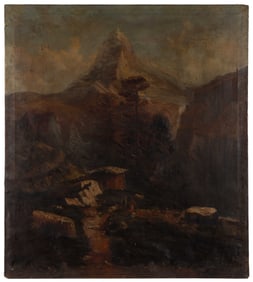 AFTER KARL MILLNER (GERMAN, 1825-1895) VIEW OF THE MATTERHORN PAINTING