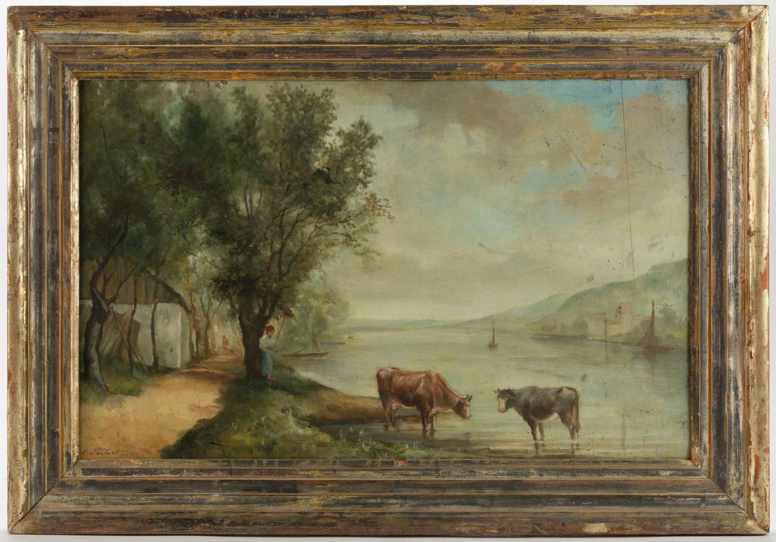 CONTINENTAL SCHOOL (19TH CENTURY) LANDSCAPE PAINTING (1 of 6)