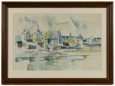 LAMAR WILLIAM DODD (GEORGIA, 1909-1996) CONNECTICUT COASTAL LANDSCAPE PAINTING