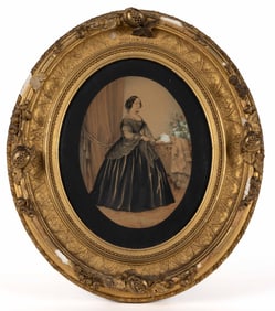 AMERICAN SCHOOL (19TH CENTURY) PORTRAIT OF A LADY IN MOURNING