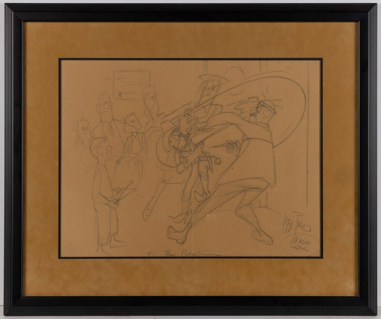 GEORGE PRICE (AMERICAN, 1901-1995), CARTOONIST ILLUSTRATION SKETCH (1 of 3)